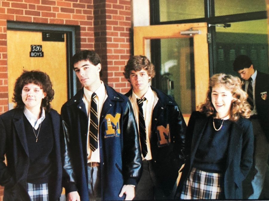 Gerrick ‘85 (far left) with some of her friends at Marist.