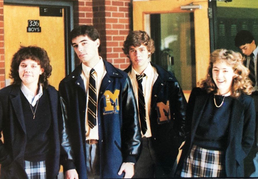 Gerrick ‘85 (far left) with some of her friends at Marist.