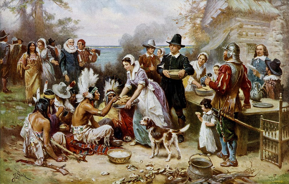Photo Credit: The First Thanksgiving, 1621 by Jean Leon Gerome Ferris, c.1912-1915 (Library of Congress | Public Domain)