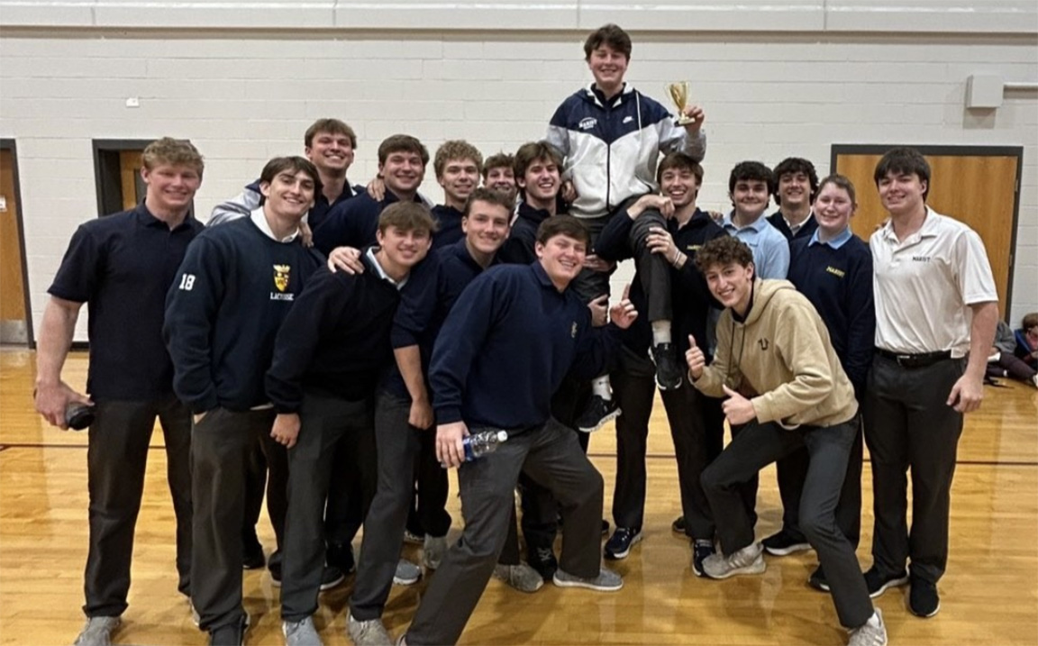 The Chess Club celebrates their second place finish in their very first competition (Contributed)